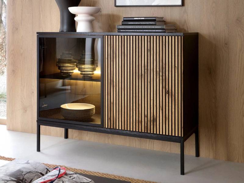 GrainGold Kommode DEO mit LED, Griffloss, Push-To-Open - 104x39x83 cm - Eiche Wotan GrainGold Kommode DEO mit LED, Griffloss, Push-To-Open - 104x39x83 cm - Eiche Wotan von GrainGold