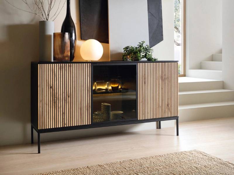 GrainGold Kommode DEO mit LED, Griffloss, Push-To-Open - 154x39x83 cm - Eiche Wotan GrainGold Kommode DEO mit LED, Griffloss, Push-To-Open - 154x39x83 cm - Eiche Wotan von GrainGold