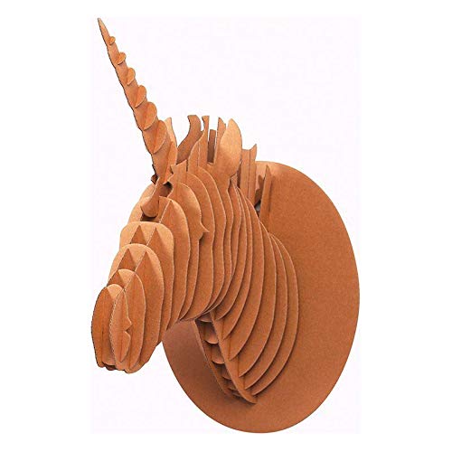 Karton Einhorn Wand Trophäe - XL 40 x 26 x 20 cm von Graine Créative