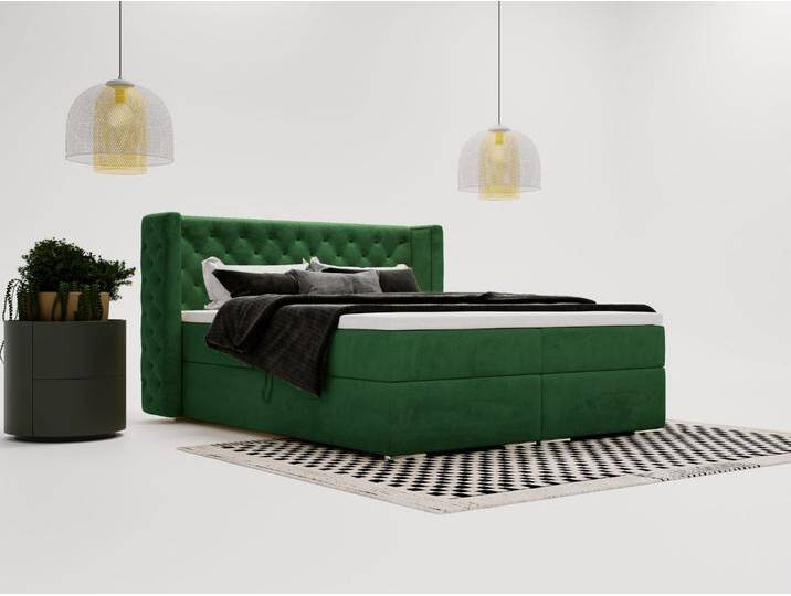 Boxspringbett mit Bettkasten 180x200 Lion Dunkel grün Boxspringbett mit Bettkasten 180x200 Lion Dunkel grün von Graingold