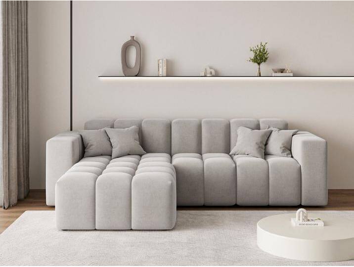 Ecksofa L-Form Links Moderne Ecksofa Loopo Grau von Graingold