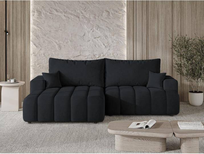 Ecksofa L-Form Links mit Schlaffunktion und Bettkasten Caleo Schwarz Ecksofa L-Form Links mit Schlaffunktion und Bettkasten Caleo Schwarz von Graingold