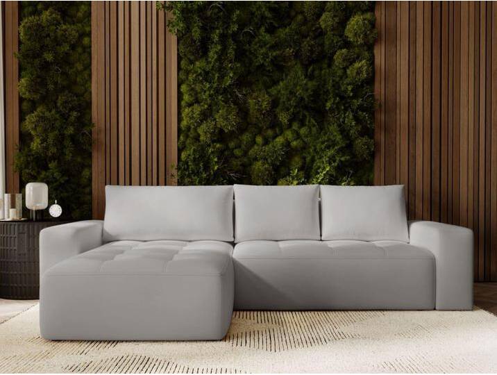 Ecksofa L-Form Links mit Schlaffunktion und Bettkasten Portland Hellgrau Ecksofa L-Form Links mit Schlaffunktion und Bettkasten Portland Hellgrau von Graingold