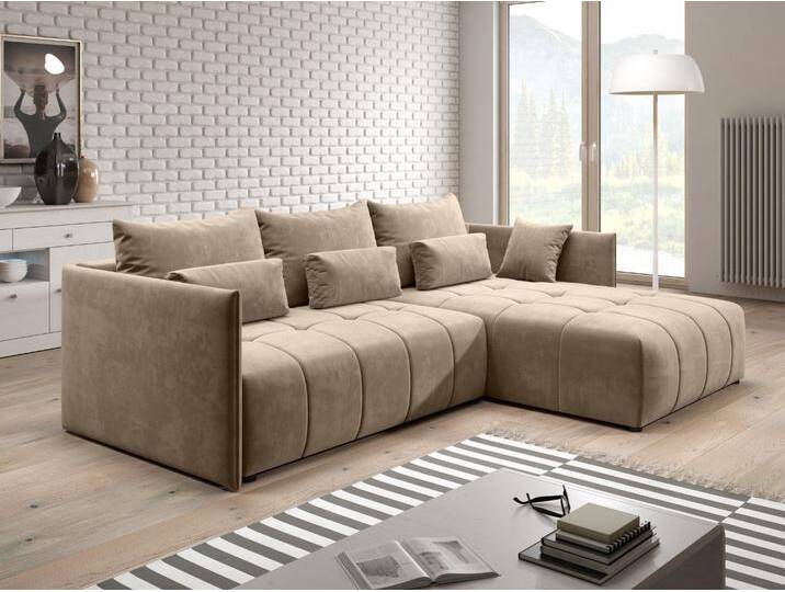 Ecksofa L-Form mit Schlaffunktion und Bettkasten Ardi Hellbraun Ecksofa L-Form mit Schlaffunktion und Bettkasten Ardi Hellbraun von Graingold