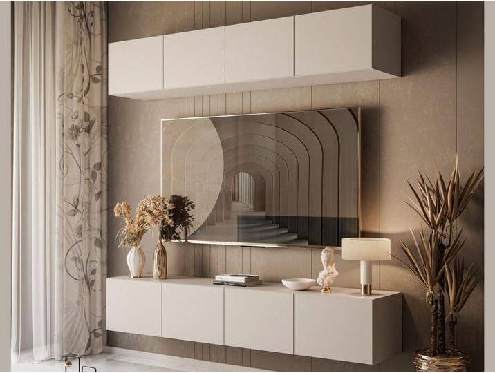 Hängende Wohnwand für das Wohnzimmer Nodoo Kaschmir Hängende Wohnwand für das Wohnzimmer Nodoo Kaschmir von Graingold