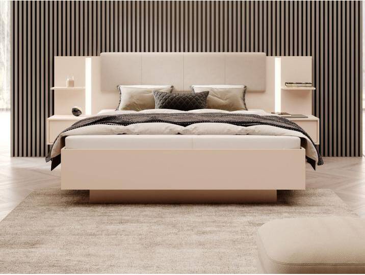 Holzbett mit Nachttischen 160x200 Dego Beige von Graingold