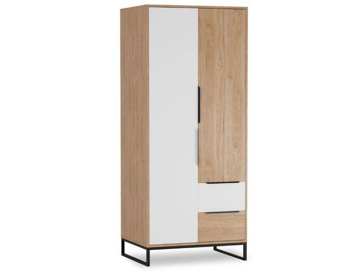 Kleiderschrank mit Schubladen Vigo Hickory Weiß Matt von Graingold