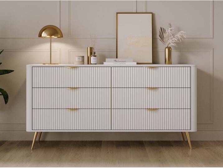 Kommode mit 6 Schubladen Latina Weiß Kommode mit 6 Schubladen Latina Weiß von Graingold