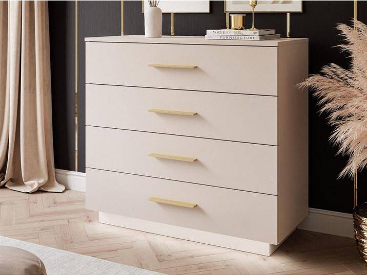 Kommode mit Schubladen und LED-Beleuchtung 95 cm Nuveo Kaschmir von Graingold