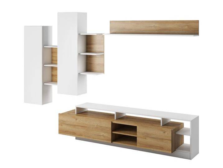 Moderne Wohnwand für das Wohnzimmer Alvano Grandson Eiche von Graingold