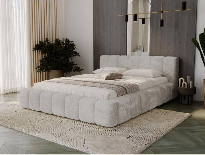 Polsterbett mit Bettkasten und Lattenrost 140x200 Ibiza Grau von Graingold