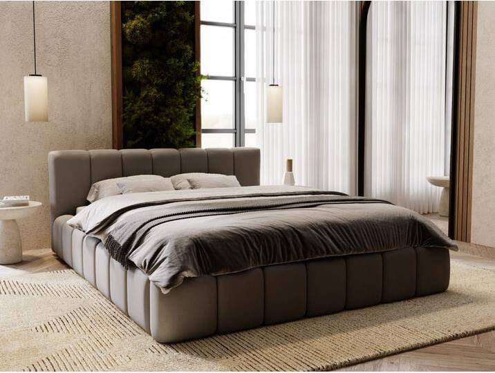 Polsterbett mit Bettkasten und Lattenrost 140x200 Split Grau Polsterbett mit Bettkasten und Lattenrost 140x200 Split Grau von Graingold