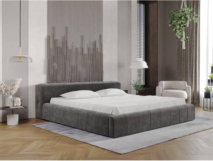 Polsterbett mit Bettkasten und Lattenrost 160x200 Lipari Dunkelgrau Polsterbett mit Bettkasten und Lattenrost 160x200 Lipari Dunkelgrau von Graingold
