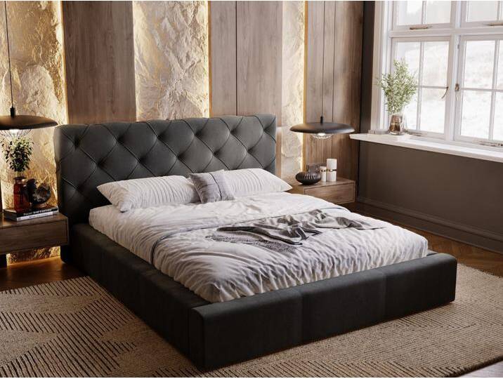Polsterbett mit Bettkasten und Lattenrost 160x200 Milano Dunkelgrau Polsterbett mit Bettkasten und Lattenrost 160x200 Milano Dunkelgrau von Graingold