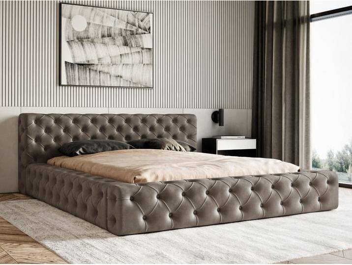 Polsterbett mit Bettkasten und Lattenrost 160x200 Palini Braun Polsterbett mit Bettkasten und Lattenrost 160x200 Palini Braun von Graingold