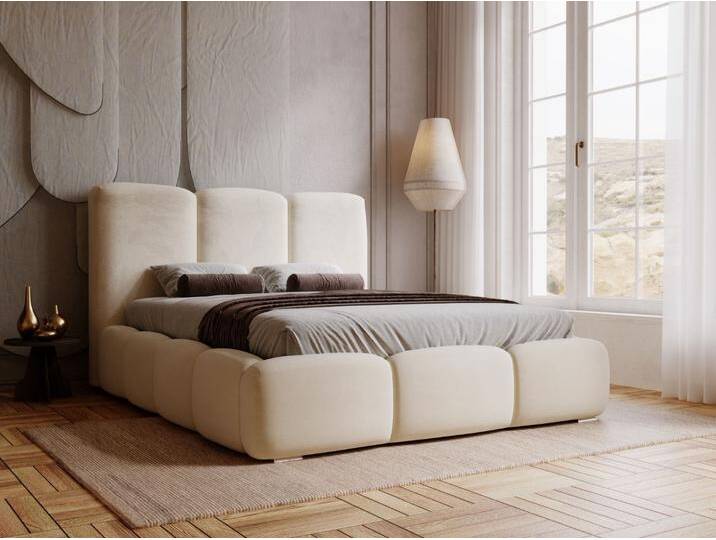 Polsterbett mit Bettkasten und Lattenrost 200x200 Bubble Beige Polsterbett mit Bettkasten und Lattenrost 200x200 Bubble Beige von Graingold