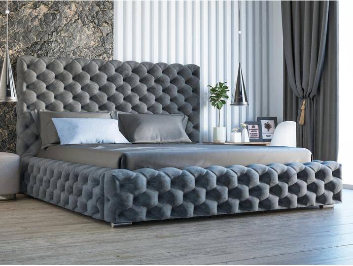 Polsterbett mit Bettkasten und Lattenrost 200x200 Heaven Dunkelgrau Polsterbett mit Bettkasten und Lattenrost 200x200 Heaven Dunkelgrau von Graingold