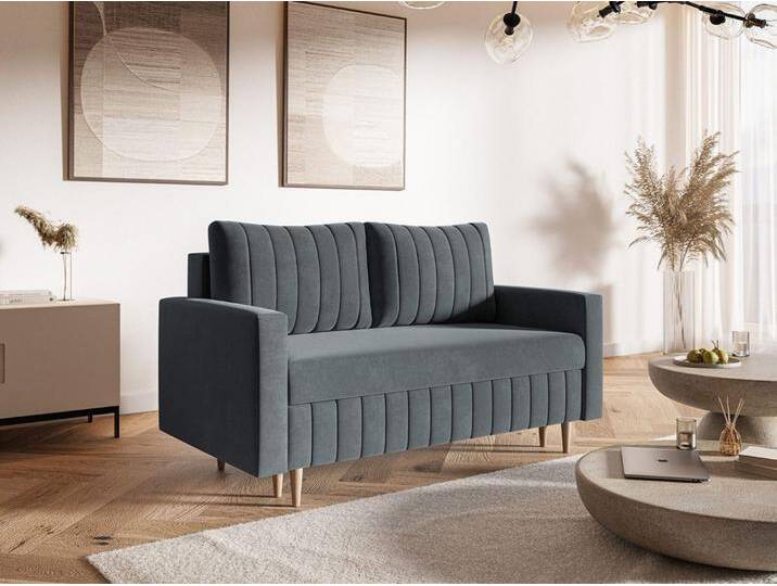 Schlafsofa mit Bettfunktion und Bettkasten Castelo Dunkelgrau Schlafsofa mit Bettfunktion und Bettkasten Castelo Dunkelgrau von Graingold