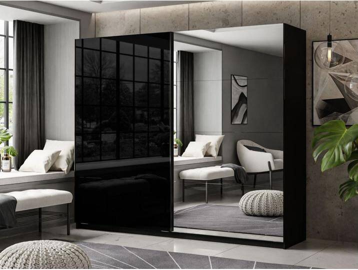 Schwebetürenschrank Zweitüriger 244 cm Nuveo Schwarz Hochglanz Schwebetürenschrank Zweitüriger 244 cm Nuveo Schwarz Hochglanz von Graingold