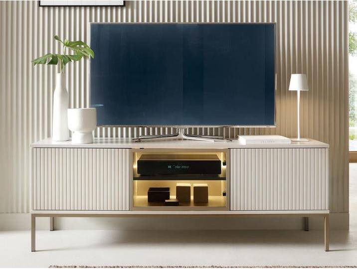 TV-Lowboard mit Türen und Led Deo Kaschmir von Graingold