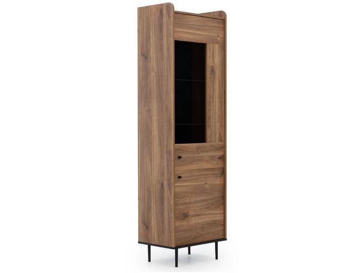 Vitrinenschrank 60 cm Vasa Braun von Graingold