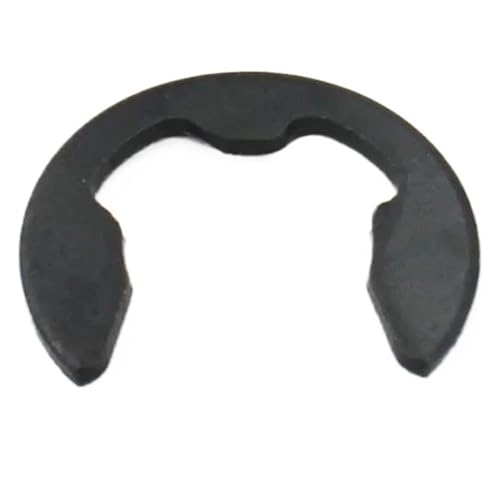 1-100pcs M1.2-M24 Black/Nickel Plated E Type Shaft External Retaining Ring Split Washer Snap Collar Clip(Black 65Mn Steel,M1.2(100pcs)) von Graiting
