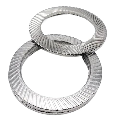 10/50 stücke M2.5-M16 304 Edelstahl-Scheibenfeder Fächerscheibe Rändelscheibe Elastische Dichtung(50pcs M2.5) von Graiting