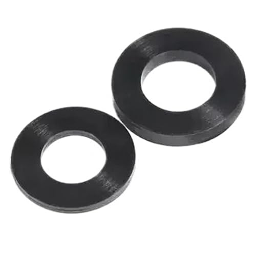 10-100 Stück M2-M20 Schwarze Silikon-O-Ring-Dichtungsscheibe Weiche Silikon-Flachpad-Unterlegscheibe Weiche Gummidichtungen(4x8x1(100pcs)) von Graiting
