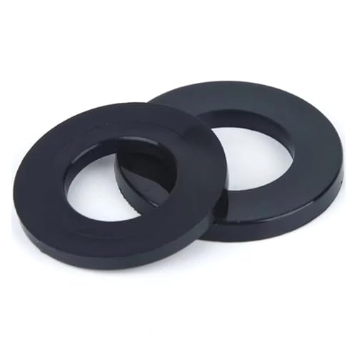 10–100 Stück M2–M4 Nylon-Dichtung, schwarze Unterlegscheibe, isolierter flacher Pad-Ring, Dicke 0,5–2 mm(M4x10x0.5(50pcs)) von Graiting