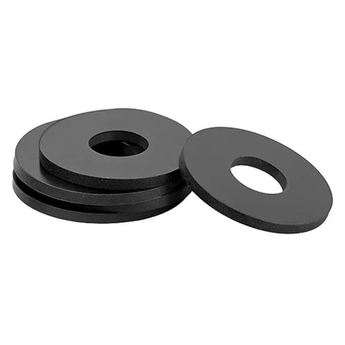 10-200 stücke M2-M20 Schwarz Nylon Flache Washer Flugzeug Spacer Isolierung Dichtung Ring(M6x18x1.5(50pcs)) von Graiting