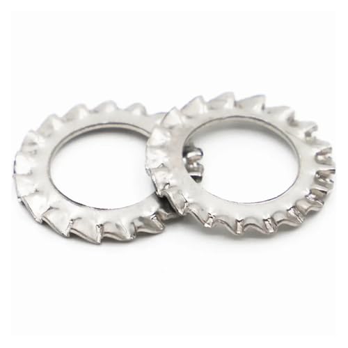 10–50 Stück M2.5-M20 304 Edelstahl Außenzahn Fächerscheibe Rüttelfest Sterndichtung(M16 10pcs) von Graiting