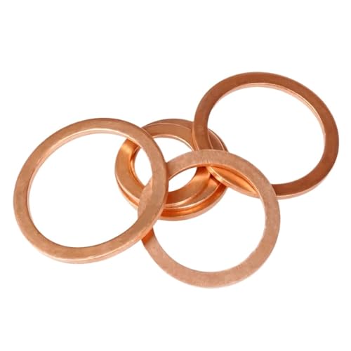 10-50Pcs Solide Reinem Kupfer Flache Washer M5-M24 Dichtung O Ring Abdichtung Spacer(M12x18x1.5(20Pcs)) von Graiting