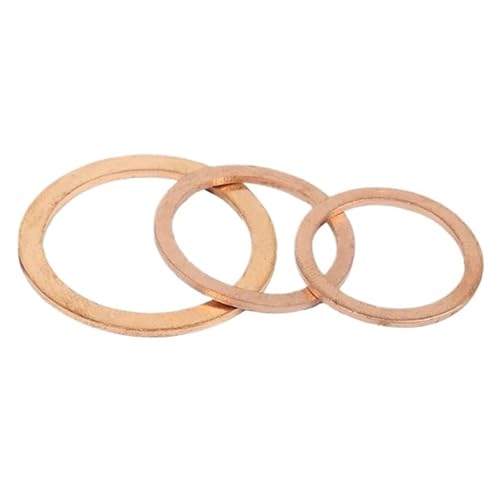 10-80 stücke M5-M24 Rot Kupfer Flache Öl Dichtung Washer Ring Dichtung Oring Sump Stecker Öl Armaturen Dichtung(M14x20x1.5mm(20pcs)) von Graiting