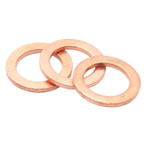 10 stücke Solide Kupfer Washer Flache Ring Dichtung Sump Stecker Öl Dichtung Armaturen Verschluss Hardware Zubehör(M6X10X1.0) von Graiting