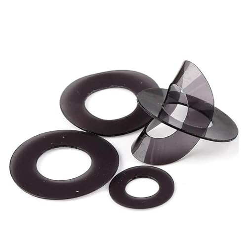 100 Stück M2-M10 Schwarze PVC-Weichscheibe Hohlring Biegsame Kunststoffdichtung Isolierende wasserdichte Dichtungsscheiben Dicke 0,5 mm 1 mm(M2x4x1(100pcs)) von Graiting