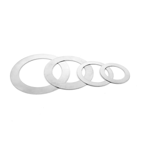 100 Stück M2-M7 304 A2-70 Edelstahl Einstellscheibe Ultradünne Shim Dichtung Ultradünne Plain Flat Wafer Washer(M6x9xThick 100pcs,0.5mm thick) von Graiting