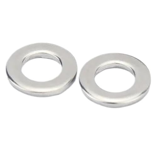 2–100 Stück A2 304 Edelstahl Unterlegscheibe Flachdichtung M1.6–M24((50pcs) M3) von Graiting
