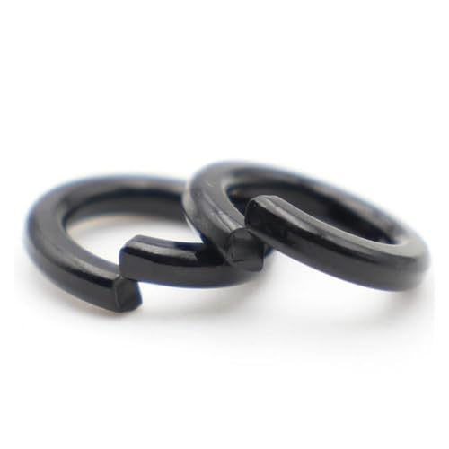 2-20Pcs M2-M24 Schwarz 304 Edelstahl Frühling Split Lock Washer Elastische Dichtung(M16 (5pcs)) von Graiting
