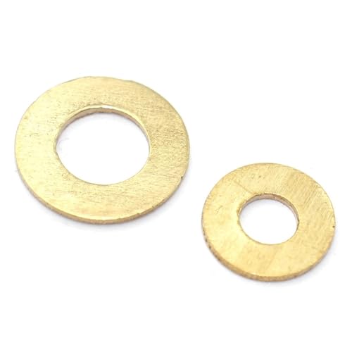 20/50 stücke M5 M6 M8 Messing Flache Washer Solide Messing Dichtung Shim Kupfer Metall Meson Pad Spacer(M6 x 10mm(50pcs),Thickness 0.8mm) von Graiting