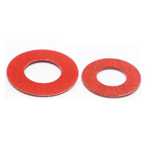 20-100 stücke Rot Stahl Papier Faser Isolierende Flache Washer M2-M16 Isolierung Plain Dichtung Ring(100pcs M4x8x1mm) von Graiting