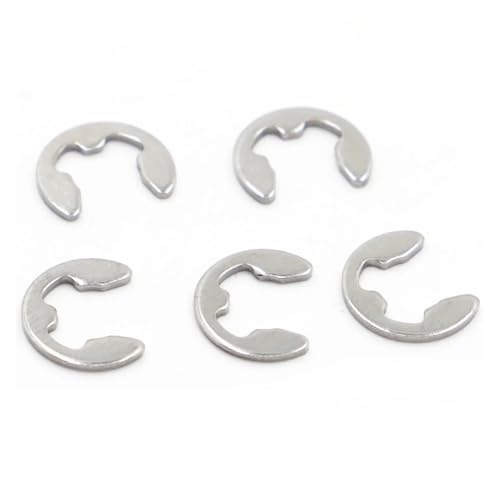 5–50 Stück M1.2-M15 Schwarz 65Mn 304 Edelstahl Welle Externer Sicherungsring E-Clip Snap Sicherungsring Unterlegscheibe(304 Stainless Steel,M4 50pcs) von Graiting