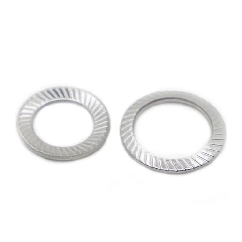 5–50 Stück M2.5 M3 M4 M5 M6 M8 M10 M12 M14 M16 304 Edelstahl-Scheibenfeder, Fächerscheibe, gerändelte elastische Dichtung(M4 50pcs) von Graiting