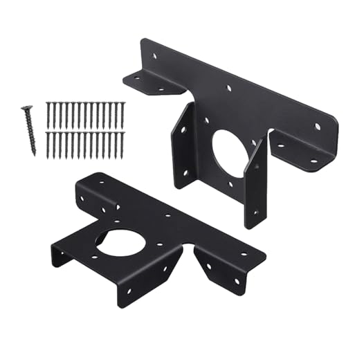 Gralara 2 Stück Pergola Halterungen, Hardware, Schwarze Verlängerungshalterung Aus Metall, Verstellbar von Gralara