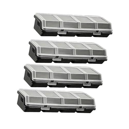 Gralara 4Pcs Schraube Organizer Lagerung Organizer Boxen Fällen für Muttern Nägel Garagen Haushalt, Schwarz von Gralara
