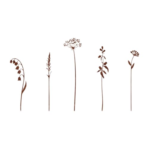 Gralara 5 Stück Gartenstecker Metall Blumen Gartendeko Pflanzstab Gartenfigur aus Eisen Rostoptik Handgefertigt für Garten Beet Balkon Terrasse Gralara 5 Stück Gartenstecker Metall Blumen Gartendeko Pflanzstab Gartenfigur aus Eisen Rostoptik Handgefertigt für Garten Beet Balkon Terrasse von Gralara