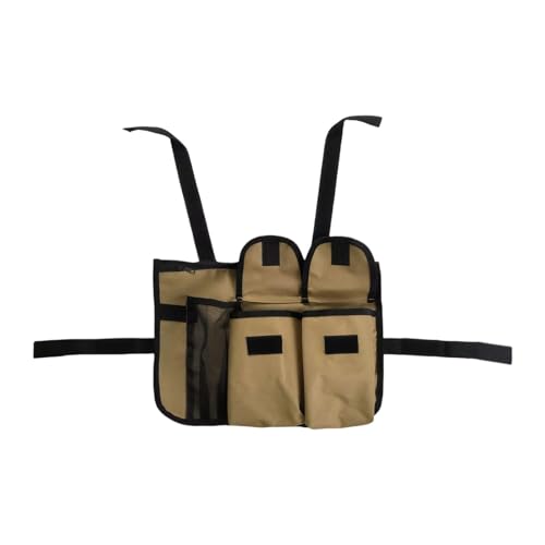 Gralara Armlehnentasche Stuhl Seitentasche Hängender Organizer Und Umhängetasche Aus Robustem Polyester für Vielseitigen Stauraum für Strandliegen Und Camping, Khaki von Gralara