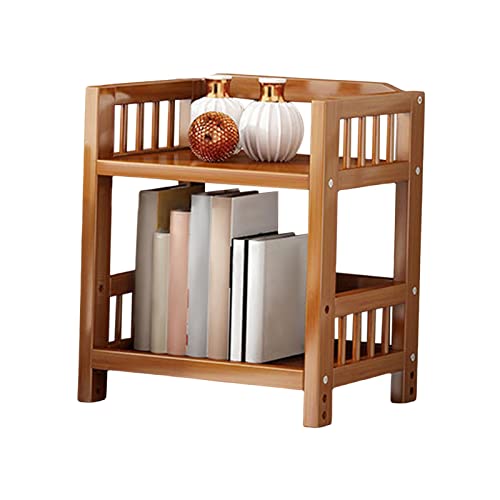 Gralara Badezimmerregal aus Bambus, Nachttische, Nachttisch, Couchtisch, freistehend, 2, stabile Einheit, Eckbodenschrank für Küchenbuffet zu Hause, 35 cm x 30 cm x 50 cm von Gralara