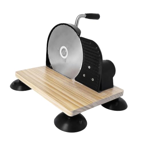 Gralara Brotschneidemaschine Als Brotschneidehilfe Und Manueller Brotschneider Toastschneider Zum Gleichmäßigen Schneiden mit Kurbelantrieb für Hobbybäcker, Schwarz von Gralara