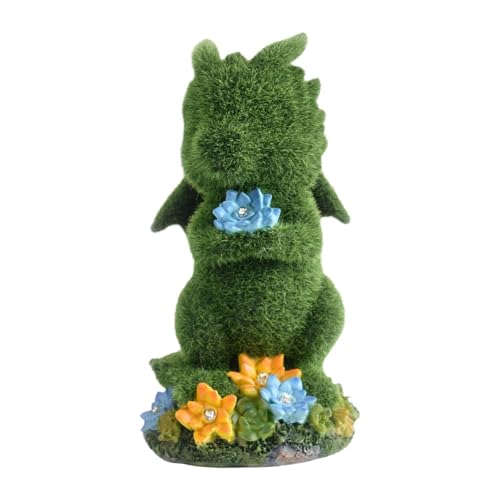 Gralara Drachenstatue Solarlicht Solar Drachen Gartenlicht für Rasen Hof Draußen von Gralara