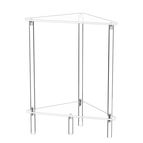 Gralara Eckregal Aus Acryl mit 2 Ebenen, Eckaufbewahrungs Displayregal, Vielseitiger Gralara Eckregal Aus Acryl mit 2 Ebenen, Eckaufbewahrungs Displayregal, Vielseitiger von Gralara